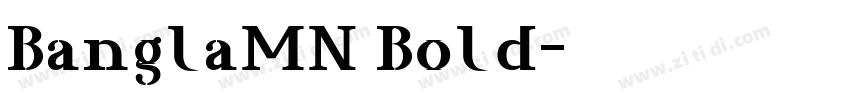 BanglaMN Bold字体转换